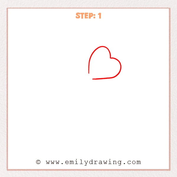 how to draw a four leaf clover - Step 1
